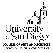 University of San Diego, department of Environmental & Ocean Sciences Logo