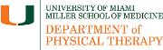 University of Miami, Department of Physical Therapy Logo
