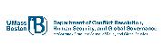 Department of Conflict Resolution, Human Security, & Global Governance (CRHSGG) in the John W. McCormack Graduate School of Policy and Global Studies at the University of Massachusetts Boston Logo