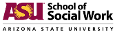 The School of Social Work in the Watts College of Public Service and Community Solutions at Arizona State University (ASU) Logo
