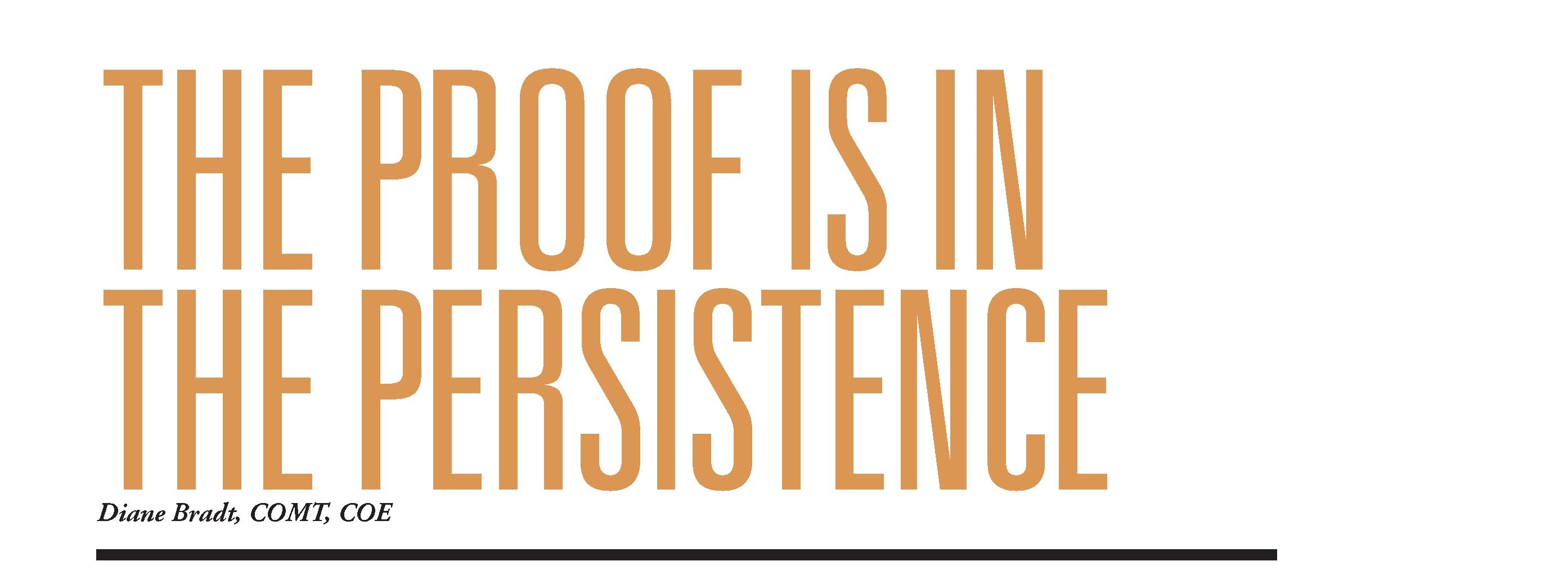 The Proof is in the Persistence